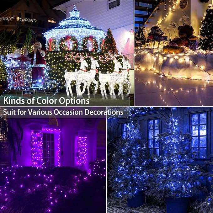 Brizled RGB Christmas Lights, 164ft 500 LED Color Changing String Lights, Dimmable Christmas Tree Light, Indoor Multifunctional Fairy Light with Remote for Outdoor Independence Day Xmas Party Decor