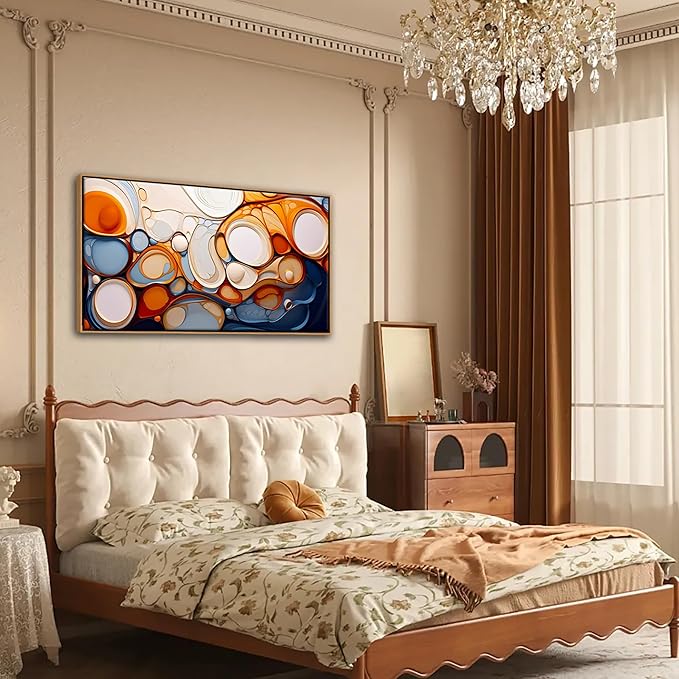 Abstract Wall Art - Colorful Canvas Wall Pictures, Framed for Living Room Decor - Modern Large Wall Art - Above Bed Wall Decor for Dedroom -Oil Painting Wall Art