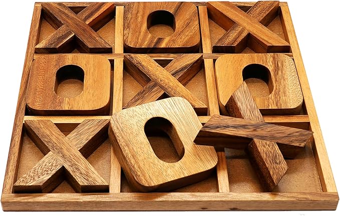 BSIRI Jumbo Tic Tac Toe Board Games - Wall Tic Tac Toe for Rustic Home Decor Farmhouse Decor, Patio Decor, Coffee Table Decor, Ideal Outdoor Games, Game Night, Family Games, Unique Gifts for Couples