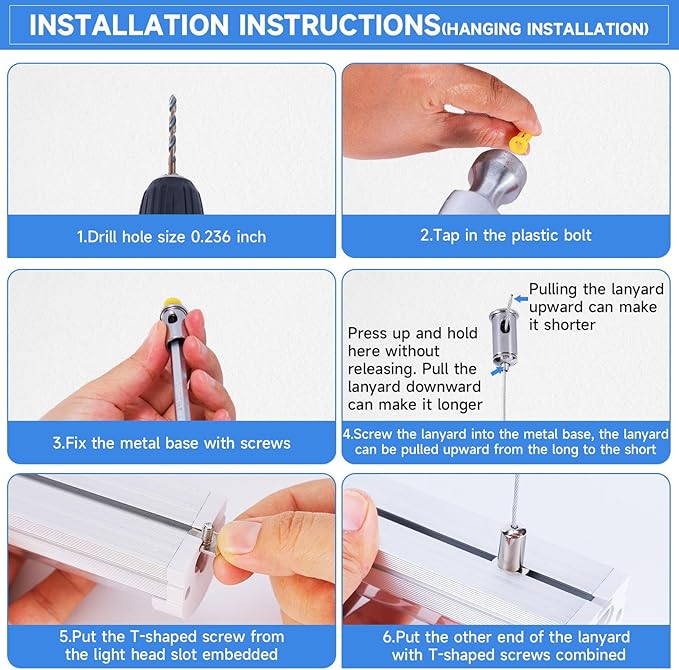 8FT U Shape 125W Integrated LED Tube Light, 6500K Clear White, 20000LM Super Bright, Flush Mount/Hanging, Linkable Shop Lights for Garage Workshop, Plug&Play, 8 Pack