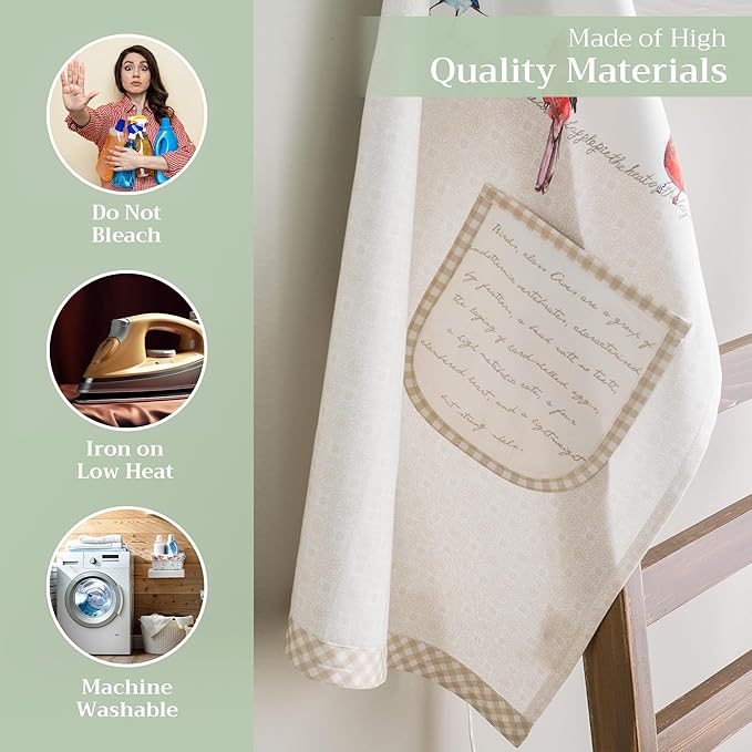 Maison d' Hermine 100% Cotton Apron for women with Pocket Kitchen Chef Apron for Men Cooking Gardening Server Waitress