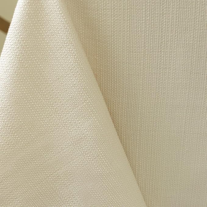 Benson Mills Cameron Textured Fabric Table Cloth, for Everyday Home Dining, Parties, Weddings & Holiday Tablecloths (60" x 104" Rectangular, Flax/Beige/Taupe)