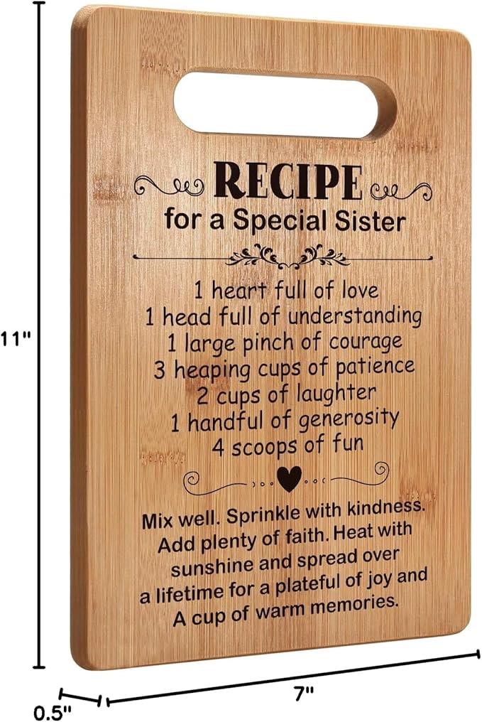 Sister Birthday Gifts from Sister, Friendship Gifts for Women, Sister Cutting Board Gifts, BFF Friend, Soul Sister, Sister Gifts for Women