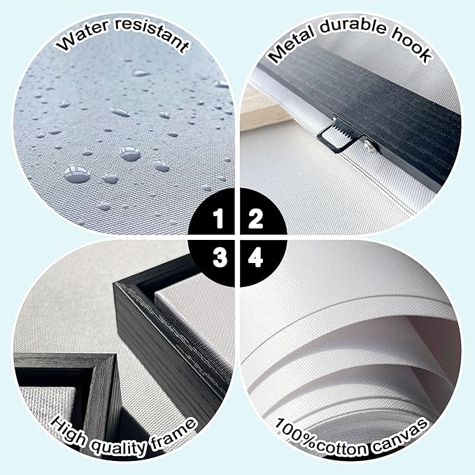 YDYSUNE Wall Art for Living Room - Beach fenced house Canvas Wall Decor for Home artwork Painting 20x40 Inches Canvas Print for Bedroom Decor Modern Salon Kitchen Office Hang a Picture