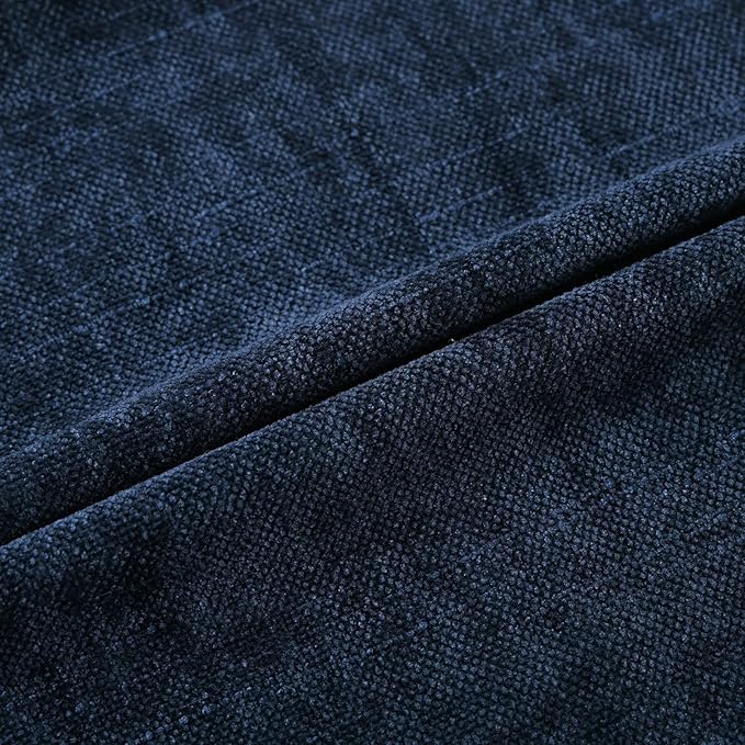 Set of 4 Soft Textured Decorative Throw Pillow Covers 24x24 Inch Cozy Farmhouse Cushion Cover Square Accent Pillow Cases for Bed Couch Sofa Living Room, Navy Blue