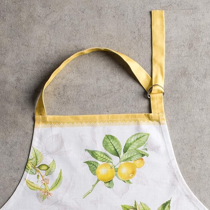 Maison d' Hermine 100% Cotton Apron for women with Pocket Kitchen Chef Apron for Men Cooking Gardening Server Waitress