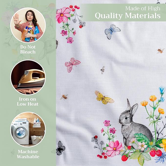 Maison d' Hermine Cloth Napkins Set of 4 100% Cotton Everyday Reusable Square Napkins Cloth Washable, Dinner, Party, Wedding, Restaurant, Spring/Summer (Printemps, 20" x 20")