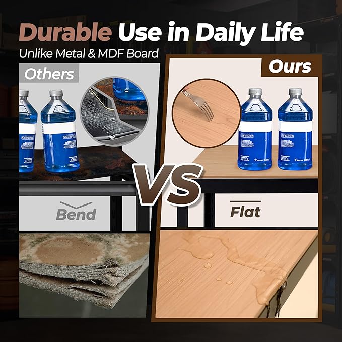 HOMEDANT House 48" Wide Boltless Heavy Duty Garage Storage Shelving Adjustable 5-Tier Metal Shelves Laminated Organization Shelf Industrial Utility Rack for Pantry Warehouse Office Store 1Pack