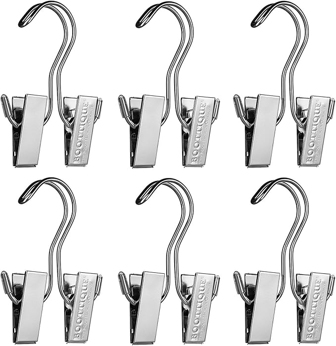 Boottique Boot Organizer: The Boot Rack - Fits in Most Closets- Hangs, Holds, Shapes, & Protects every size and style of Boots (Boot Rack with 6 Silver Gripz Hangers)