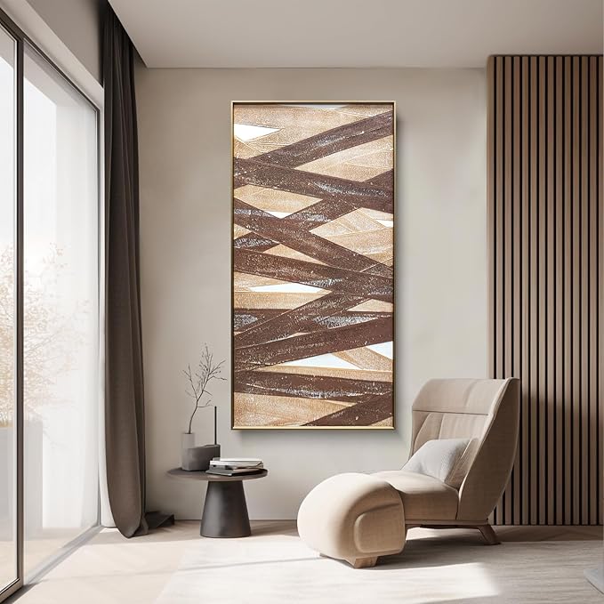 BrightA Master Bedroom Wall Art - Black and White Wall Decor for Bedroom and Living Room - Acrylic Painting 23.6"x47.2"