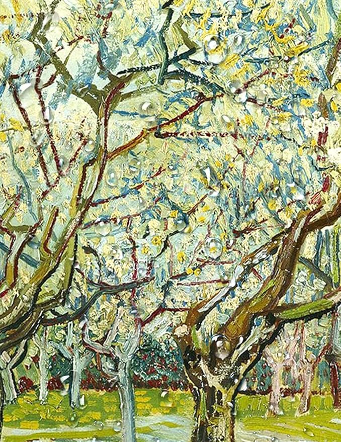 DECORARTS - The White Orchard, Vincent Van Gogh Art Reproduction. Giclee Canvas Prints Wall Art for Home Decor 30x24