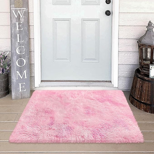 Small Area Rug for Bedroom 2x3ft Mini Tie-Dye Pink Fluffy Rug Mat Bedside Throw Rug for Kids Room Boys Teens Nursery Baby Dorm Living Room Home Decor Aesthetic Carpets