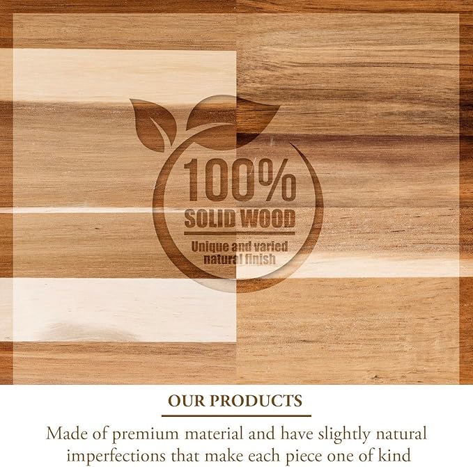 MyGift 10 Inch Artificial Green Grass Plants in Deluxe Acacia Solid Wood Decorative Planter Pot, Faux Greenery in Rectangular Wooden Container