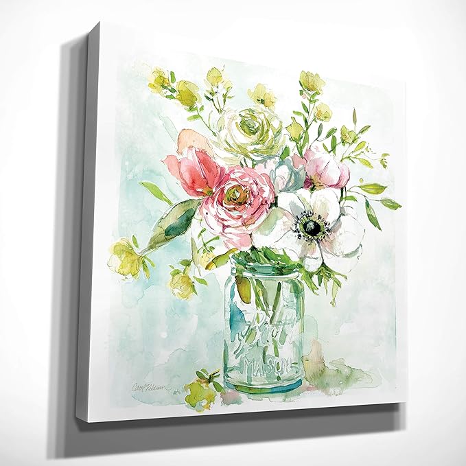 Wexford Home Garden Belle Bouquet II Asbury Gallery Wrapped Canvas Wall Art, 40x40 (16975-40x40)