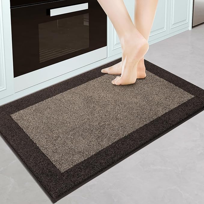 Machine Washable Kitchen Rug 24" x 36", Non Slip Kitchen Mat for Floor, Absorbent Entrance Throw Rug for Bedroom, Hallway, Bathroom, Door