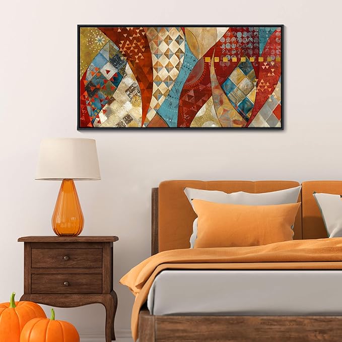 YDYSUNE Extra Large Wall Art Vintage Red and Orange Picture Painting Artwork Abstract for Living Room Bedroom Dinning Room Home Office Wall Decor 20X40IN