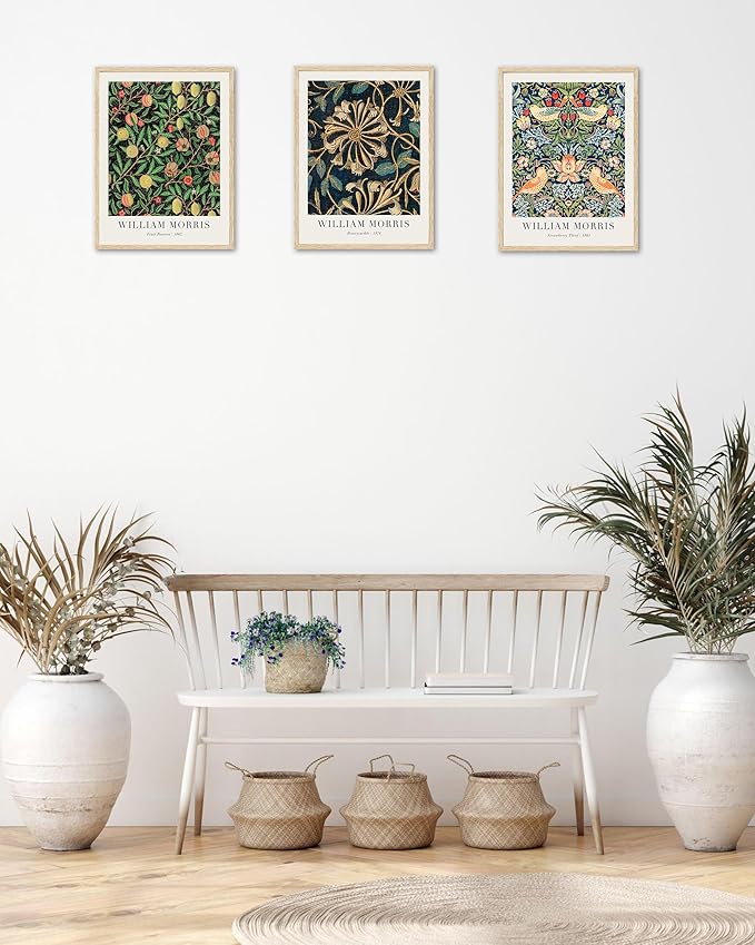 UPWOIGH 12x16 Oak Wood Picture Frame - Minimalist 12x16 Poster Frame, 12"x16" Picture Frame Wood, Natural Solid Wooden Picture Frames for Wall Art Photo and Prints (Set of 3)