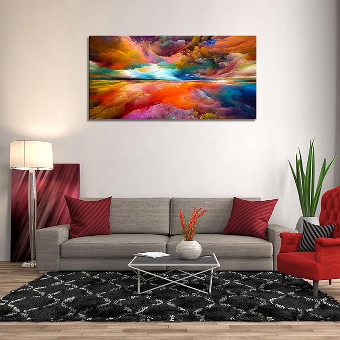 YYYYHPP YP2062 Abstract Wall Art Colorful Clouds Landscape Pictures Canvas Prints Paintings Ready to Hang for Living Room Bedroom Kitchen Home and Office Wall Decor