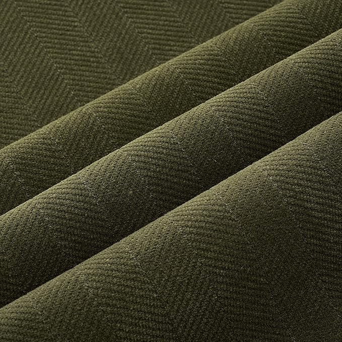 MIULEE Pack of 2 Olive Green Decorative Pillow Covers 24x24 Inch Soft Chenille Luxurious Couch Throw Pillows Boho Cushion Covers Euro Shams with Elegant Design for Sofa Bed Living Room Home Decor