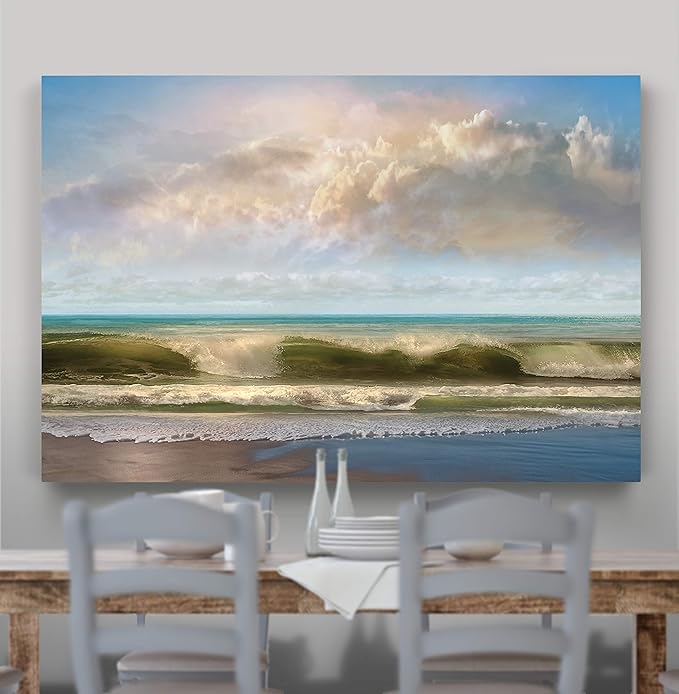 Beach BreakModern Landscape Picture Wall Decorations Canvas Prints for Home Office (AZV-WC03-IHLANDSCAPE218-R)