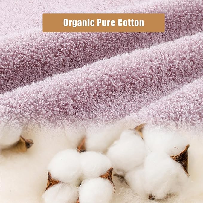 SEMAXE 12 Pack Hand Towels for Bathroom, 100% Cotton Towels with Hanging Loops, Soft and Highly Absorbent, Hand Towel Set for Gym, Shower, Hotel, Spa and Kitchen, Purple