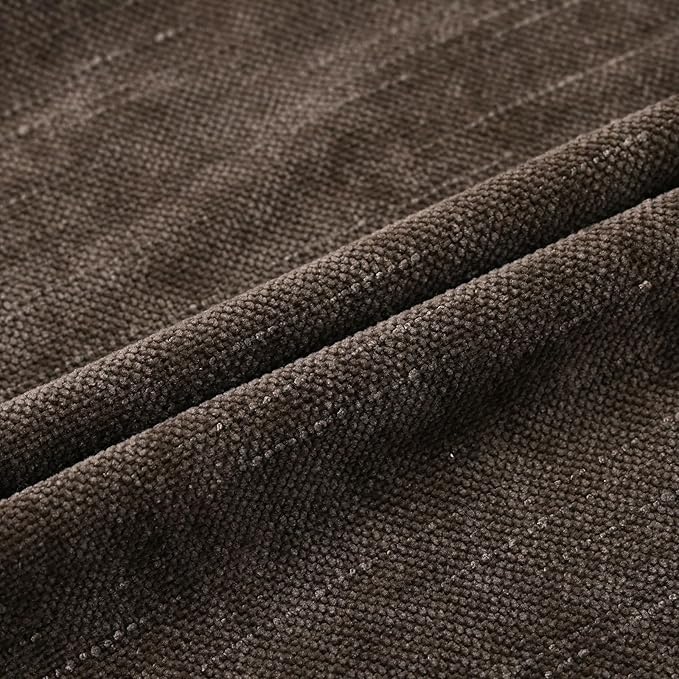 Set of 4 Soft Textured Decorative Throw Pillow Covers 18x18 Inch Cozy Farmhouse Cushion Cover Square Accent Pillow Cases for Bed Couch Sofa Living Room, Dark Brown