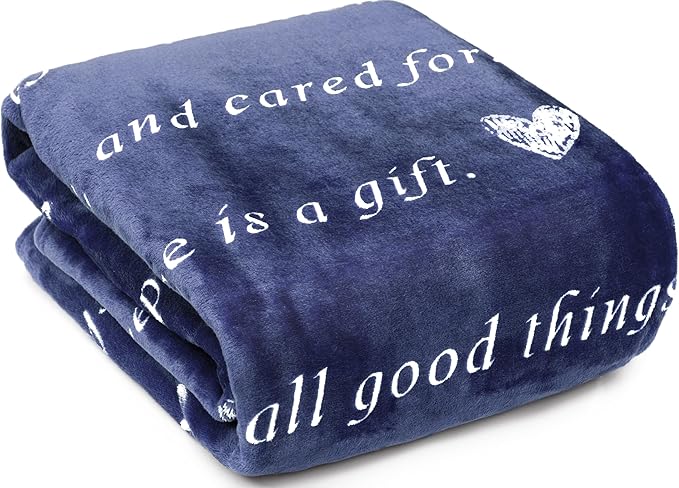 WOLF CREEK BLANKET - Single Layer Fleece Light and Love Compassion Blanket- Positivity Courage and Affirmations Get Well Gift, Plush Healing Thoughts Love Hope & Comfort