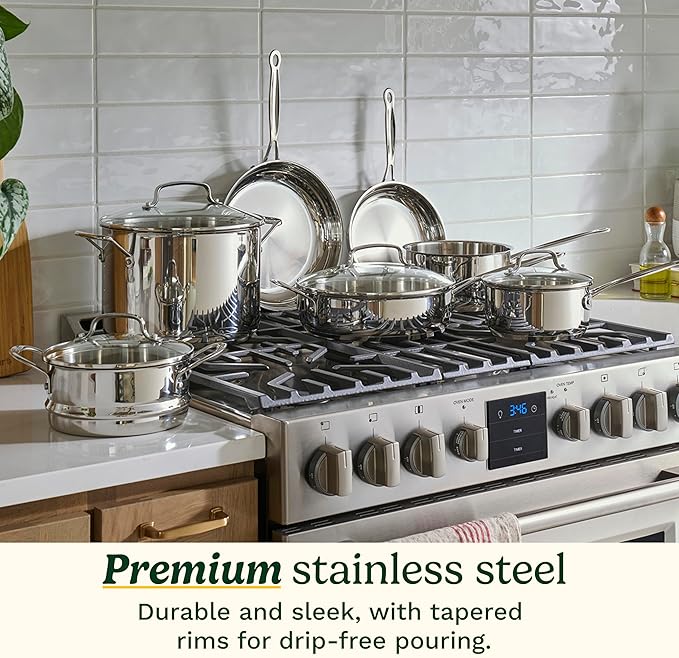Cuisinart 77-11G Stainless Steel 11-Piece Set Chef's-Classic-Stainless-Cookware-Collection