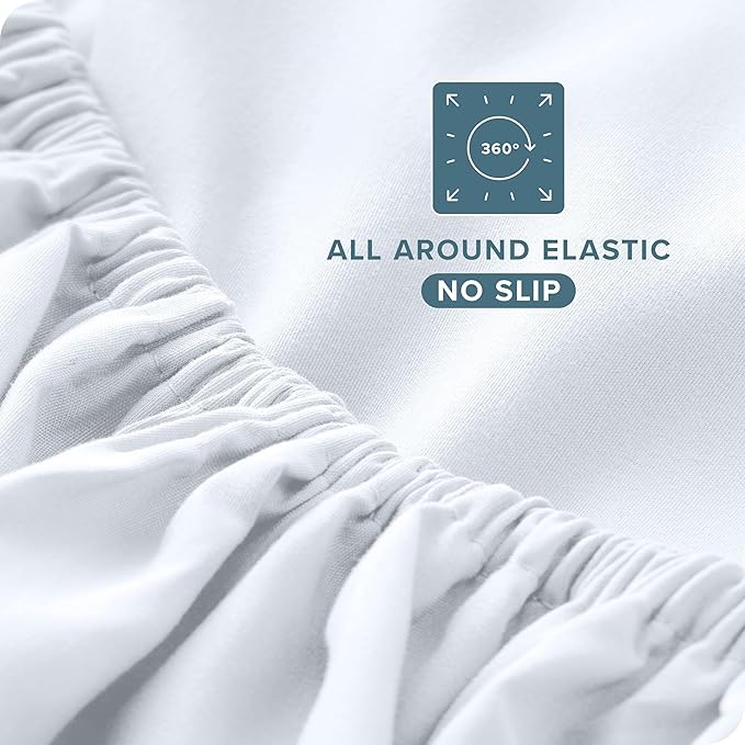 Bare Home Full Sheet Set - Luxury 1800 Ultra-Soft Microfiber Full Bed Sheets - Double Brushed - Deep Pockets - Easy Fit - 4 Piece Set - Bedding Sheets & Pillowcases (Full, White)