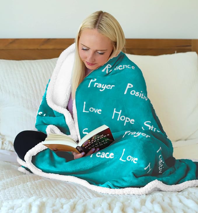 WOLF CREEK BLANKET - Compassion Blanket (Brand)- Strength Courage Super Soft Warm Hugs, Get Well Gift Blanket Plush Healing Thoughts Positive Energy Love & Hope