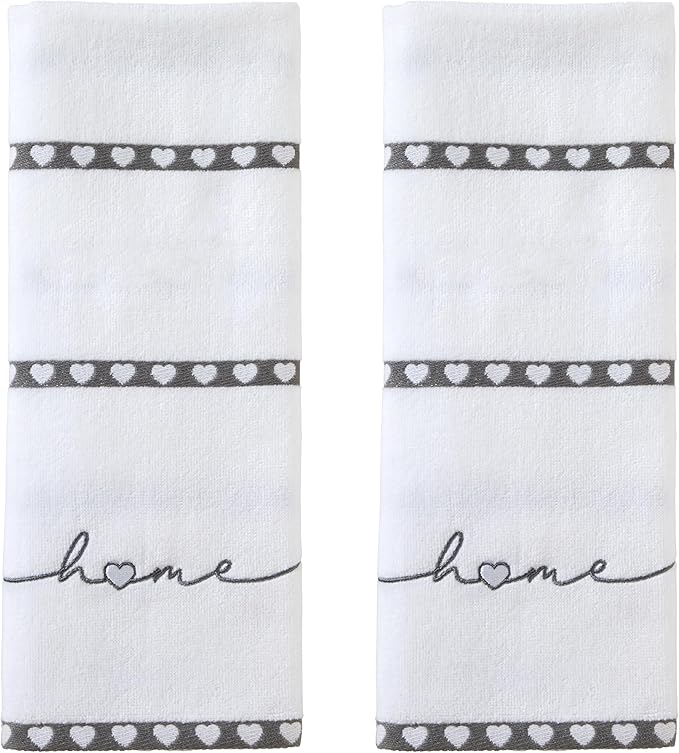 SKL Home Heart in Home Hand Towel Set, 2 Count