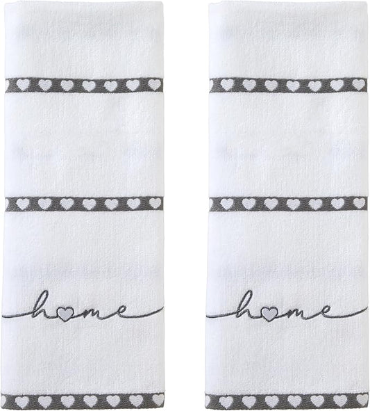 SKL Home Heart in Home Hand Towel Set, 2 Count