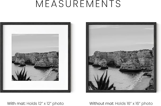 HAUS AND HUES Black Square Frame Set of 1-16x16