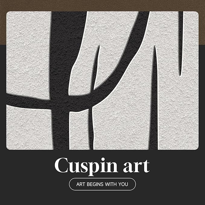 Framed Black and White Abstract Wall Art for Living Room, 5 Piece Modern Art Prints Paintings Artwork for Walls, Minimalist Pictures for Hallway Fireplace Dining Bedroom Office Bathroom Wall Decor