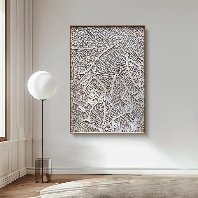 BrightA Handmade Acrylic Painting Wall Art Living Room Bedroom Home Office Decor 27.6"x39.3"