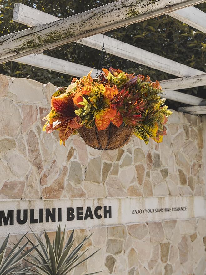 PARTY JOY 12 Bunches Artificial Fall Flowers, Fake Plants Outdoor, Fake Bushes UV Resistant Artificial Flowers Greenery Shrubs Faux Greenery for Outdoor Garden Patio Front Porch Yard Decor