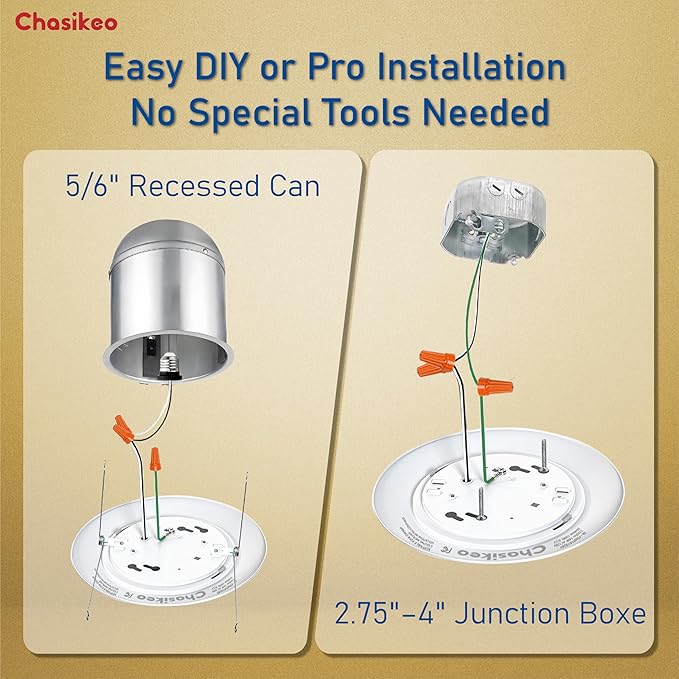 6 Inch LED Disk Lights, Flush Mount Ceiling Lights, Disc Light, 2700K 3000K 3500K 4000K 5000K 5CCT Selectable, Recessed Can Light, CRI90+, 14.8W 1150LM, UL/FCC/Energy Star Certified(12 Pack)