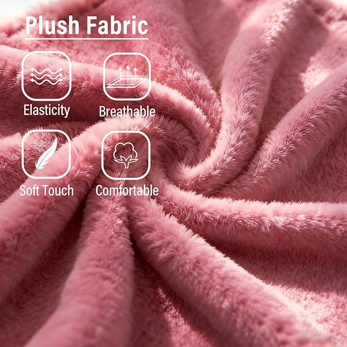 Lazy Chair with Ottoman, Modern Chair with Folding Footrest, Lounge Accent Chair, Comfortable Reading Chair (Plush Dark Pink)