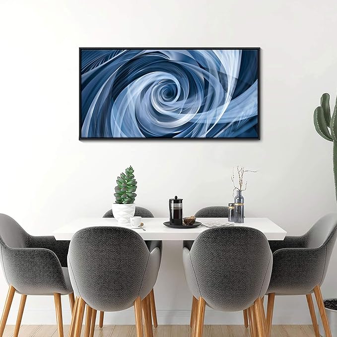 YDYSUNE Abstract art painting blue coil color graffiti white background modern artwork decoration living room bedroom kitchen 20x40 inches