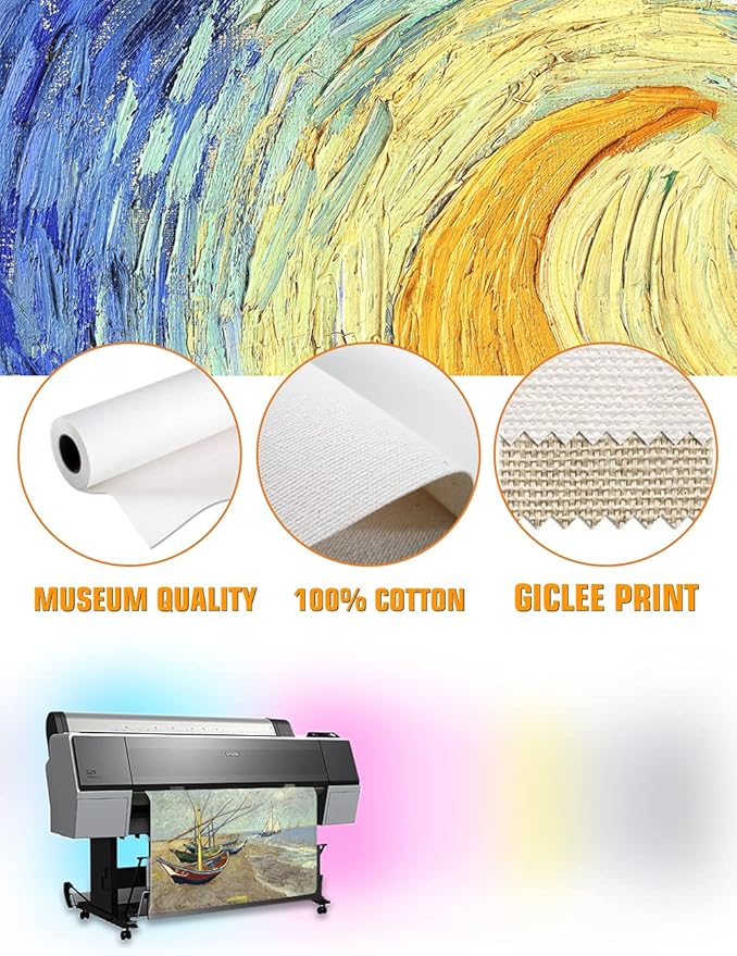 DECORARTS - Boats At Saintes Maire, Vincent Van Gogh Art Reproduction. Giclee Canvas Prints Wall Art for Home Decor 30x24