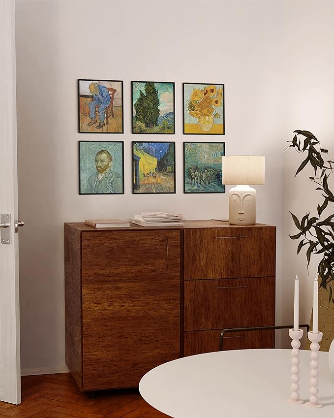 HAUS AND HUES 8x10 Oak Wood Frames, Set of 6 Black 8x10 Frames