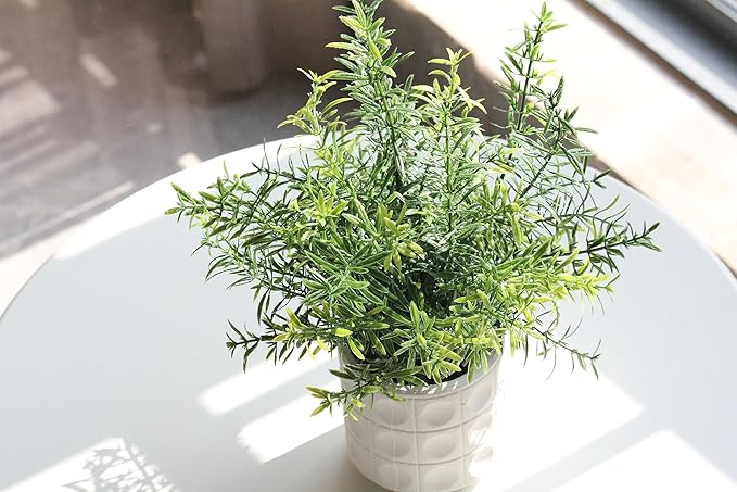 4 Pack Small Fake Plants for Home Decor, Rustic Artificial Plants Indoor in Pulp Pots, Faux Plants Indoor for Bathroom Kitchen Office Desk Shelf Farmhouse Room Decor