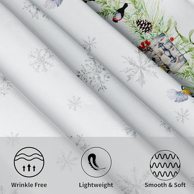 Winter Xmas Tablecloth White Winter Snowman Round Tablecloth 60inch Merry Christmas Tablecloth Round Winter Table Cloth Snowflake Table Cover for Home Kitchen Dinner Holiday Party Indoor Outdoor Decor