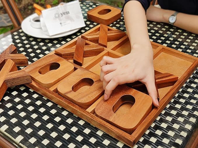 BSIRI Jumbo Tic Tac Toe Board Games - Wall Tic Tac Toe for Rustic Home Decor Farmhouse Decor, Patio Decor, Coffee Table Decor, Ideal Outdoor Games, Game Night, Family Games, Unique Gifts for Couples