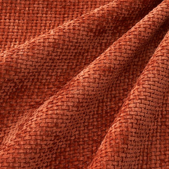 MIULEE Fall Pack of 4 Couch Throw Pillow Covers 20x20 Inch Burnt Orange Soft Decorative Chenille Pillow Covers Farmhouse Accent Cushion Covers for Boho Home Decor Sofa Bedroom Living Room