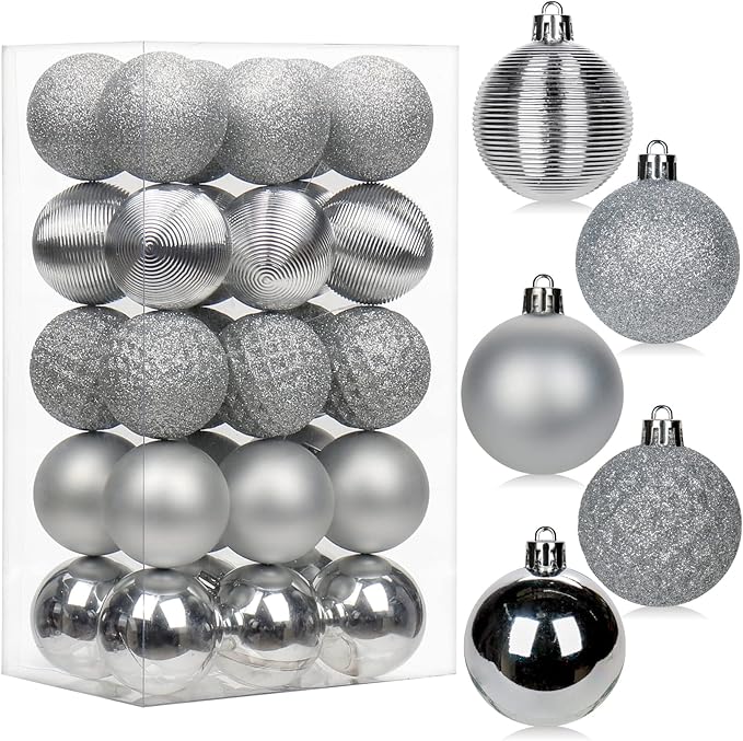 30PCS 2" Christmas Ball Ornaments Shatterproof Gold Christmas Tree Decorations Xmas Tree Balls Halloween Ornaments Décor