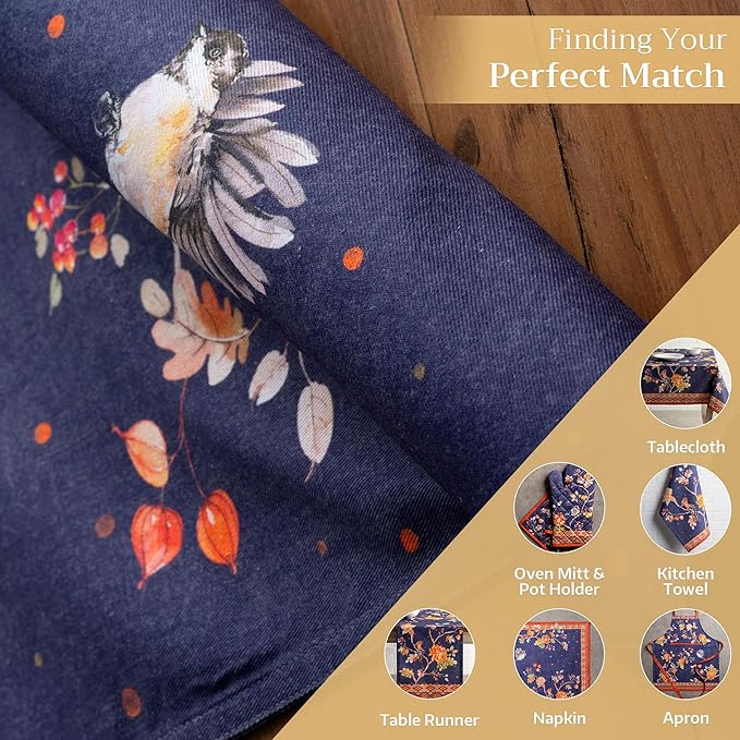 Maison d' Hermine Placemats Set of 4 100% Cotton Washable Cloth Place Mats, Reusable Table Mats for Kitchen Dining Decoration, Party, Wedding, Restaurant (Kelim - Infinity, 13" x 19")