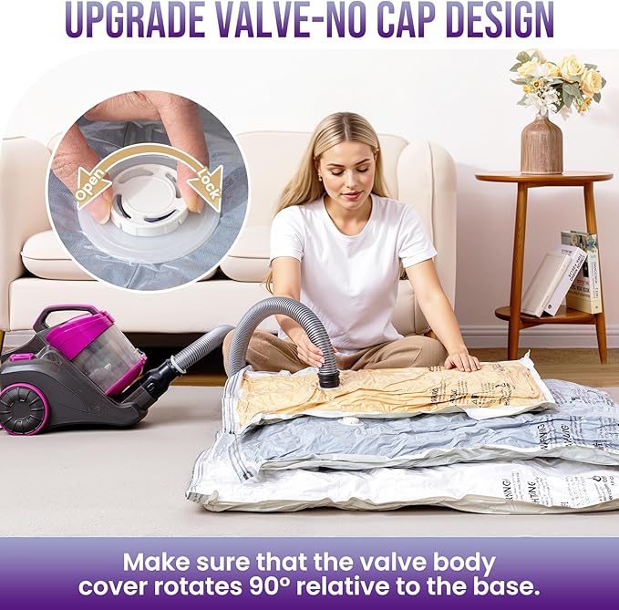 TAILI 12 Pack Combo Vacuum Storage Bags, Vacuum Seal Bags for Clothing (4 Jumbo, 4 Large, 4 Medium), Space Saver for Bulky Beddings, Comforters, Blanket, Closet Organization Space Saving