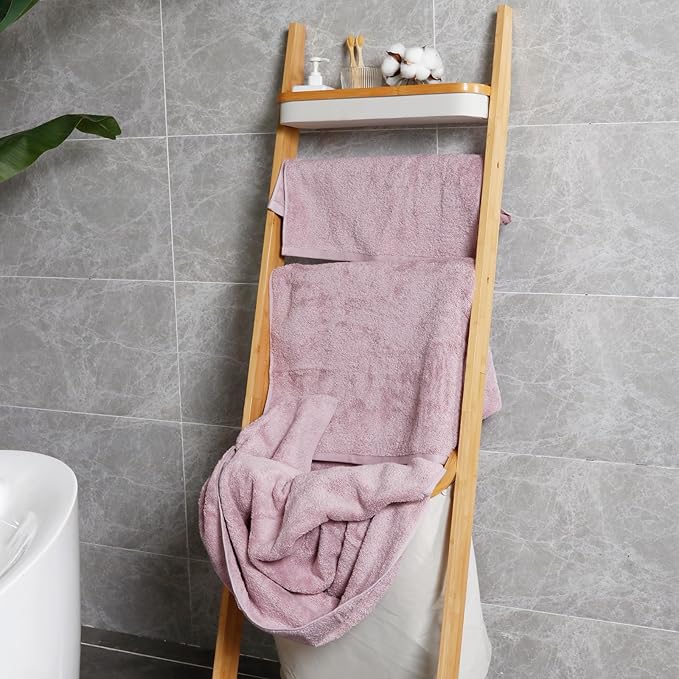 SEMAXE 12-Piece Family Bathroom Towel Set - 100% Cotton, 4 Bath Towels, 4 Hand Towels, 4 Washcloths, Ultra-Soft and Super Absorbent, Lighter Weight