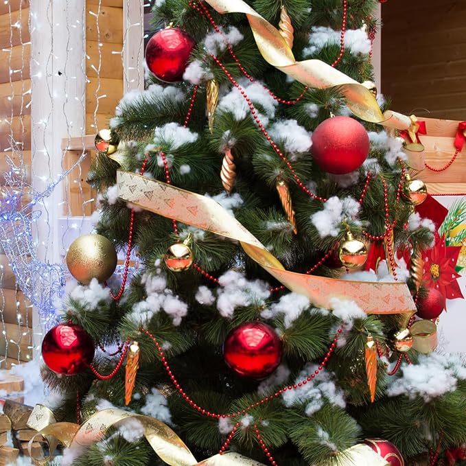 Apragaz Christmas Fake Snow Decoration, 1.1 LB Artificial Snow Fluffy Fake Snow Bulk, Flame Resistant Indoor Snow for Winter Village, Nativity, Christmas Tree, Christmas Decoration